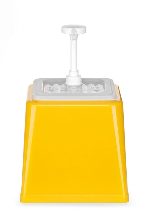 Sausdispenser met pomp, HENDI, 2,5L, Geel, 230x210x(H)327mm