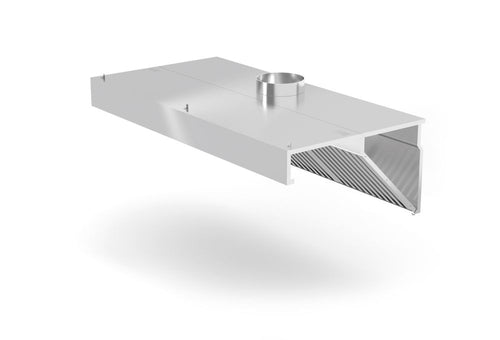 Wandgemonteerde afzuigkap, schuin model, HENDI, Profi Line, zonder verlichting, 1000x700x(H)450mm