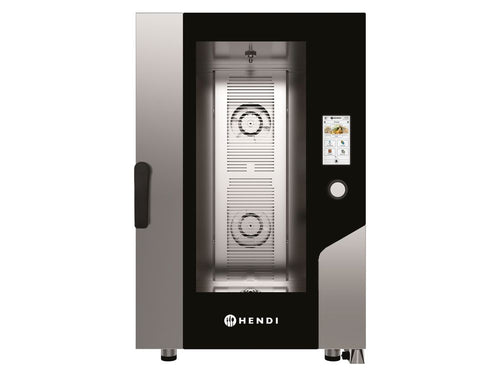 Heteluchtstoomoven – Touch 11 x GN 1/1, elektrisch, met directe stoom en een aanraakscherm, HENDI, 730x785x(H)1130mm