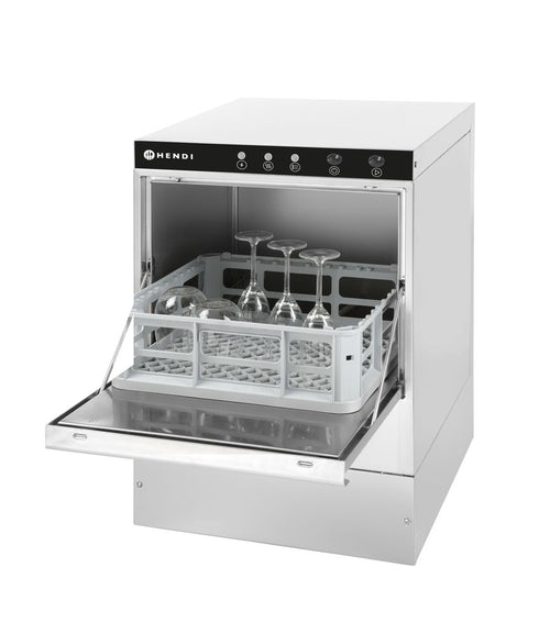 Glazen vaatwasser 40x40, elektronische bediening, HENDI, Budget Line, 230V/2800W, 470x510x(H)710mm