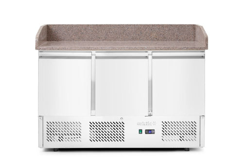 Pizzawerkbank met 3 deuren en koelvitrine 380+40L, Arktic, 254L, 230V/400W, 700x1400x(H)943mm