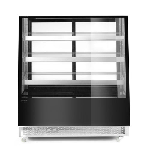 Koelvitrine met 3 schuine schappen, Arktic, Zwart, 230V/490W, 833x1200x(H)1460mm