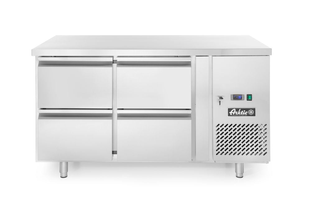 Koelwerkbank met 4 lades Profi Line 280L, Arktic, Profi Line, 90L, 230V/250W, 700x1360x(H)840mm