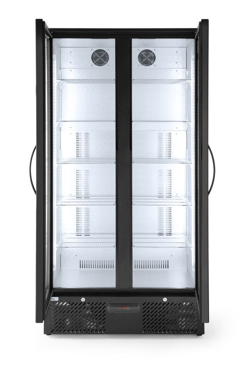 Backbar koelkast met dubbele deuren, Arktic, 384L, Zwart, 230V/365W, 940x635x(H)1983mm