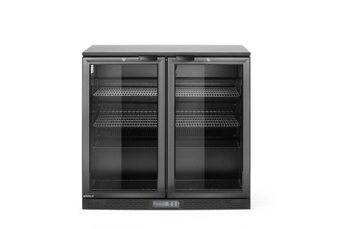 Backbar koelkast met dubbele deur, Arktic, 158L, Zwart, 230V/160W, 530x900x(H)870mm
