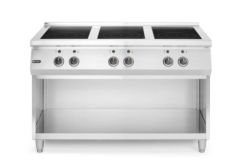 Inductiekookplaat, 6 kookzones, HENDI, 400V/25500W, 1200x700x(H)890mm