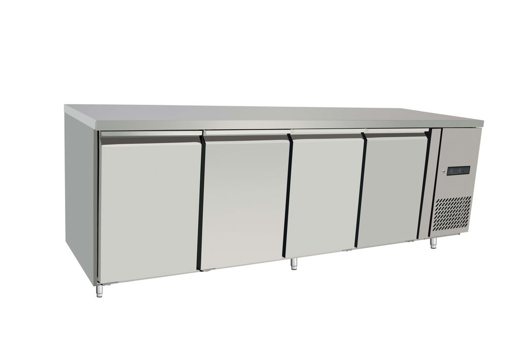 Koelwerkbank, 4 deuren, Arktic, Profi Line, 450L, 230V/400W, 700x2230x(H)839mm