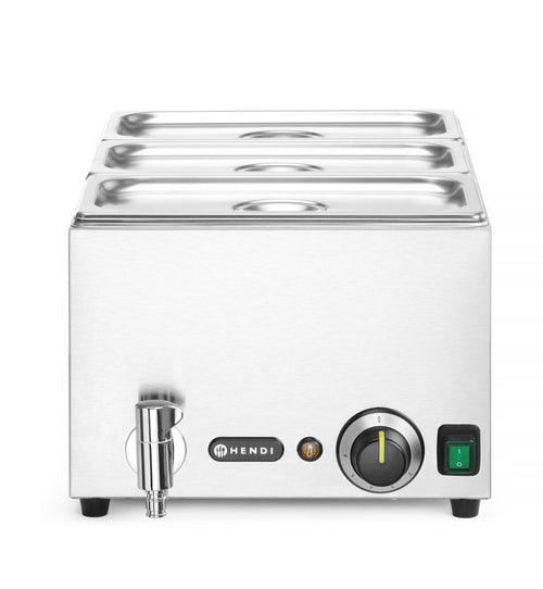 Bain-marie set met afvoerkraan “Ranger”, HENDI, GN (H)150mm, GN 1/1, 230V/1000W, 605x332x(H)242mm