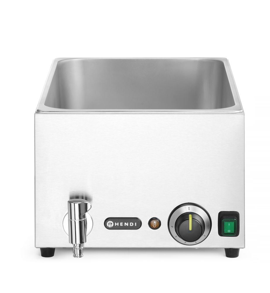 Bain-marie met afvoerkraan “Ranger”, HENDI, GN (H)150mm, GN 1/1, 220-240V/1000W, 576x334x(H)241mm