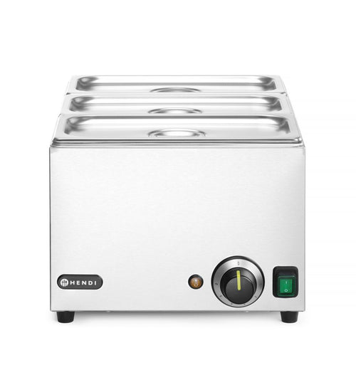 Set: Bain-marie RANGER + 3x GN 1/3 en deksel, HENDI, GN (H)150mm, GN 1/1, 230V/1000W, 590x332x(H)242mm
