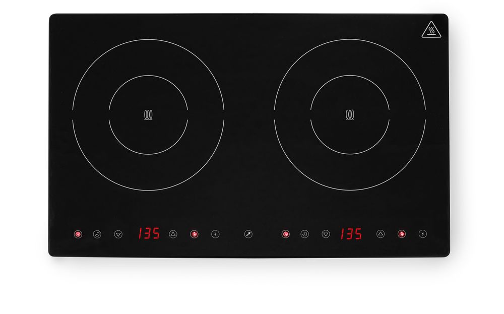 Dubbele inductiekookplaat, HENDI, Kitchen Line, 230V/3500W, 608x405x(H)54mm