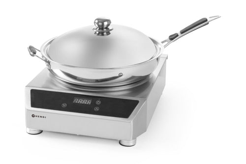 Inductiewok model 3500, HENDI, Profi Line, Set met pan, 230V/3500W, 340x450x(H)295mm