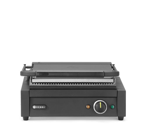 Contactgrill Panini, HENDI, Zwart, 220-240V/2200W, 430x375x(H)216mm