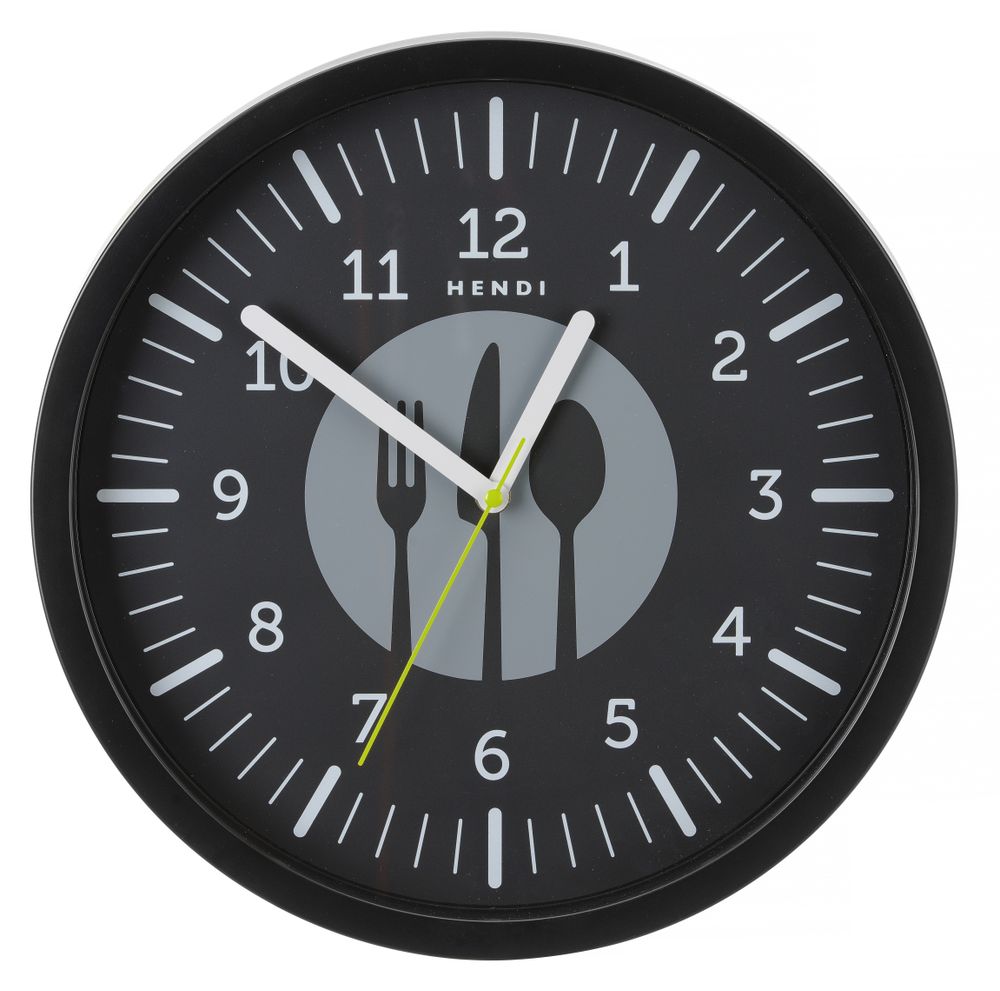 Wandklok, HENDI, designed by Robert Bronwasser, Zwart, ⌀356x(H)45mm