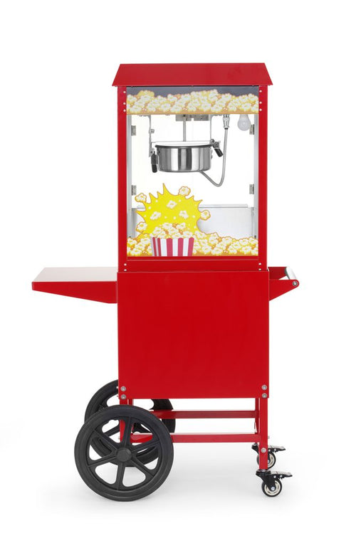 Popcornmachine met kar, HENDI, Rood, 230V/1155W, 940x510x(H)1553mm
