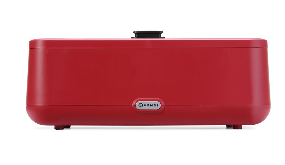 Chafing dish UNIQ, HENDI, designed by Robert Bronwasser, GN 1/1, Rood, 230V/700W, 607x402x(H)245mm