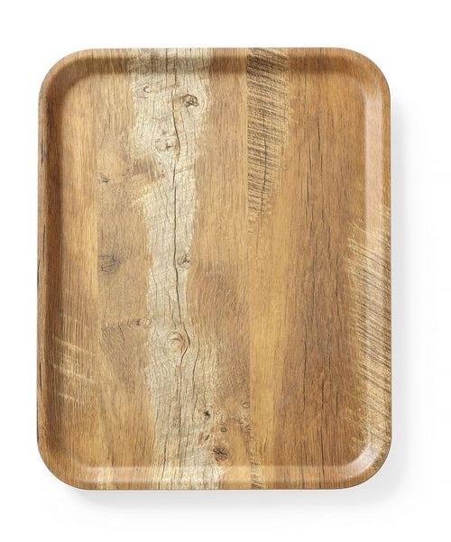 Dienblad van melamine met hout bedrukking, AmerBox, Hout, 330x430mm
