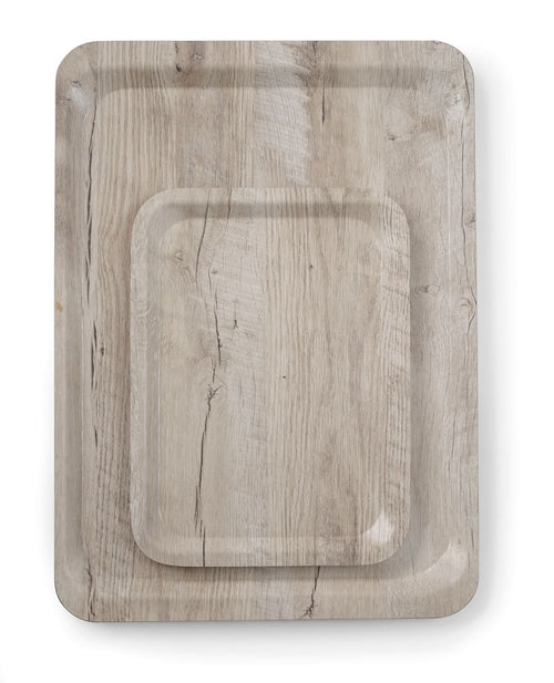 Dienblad van melamine met hout bedrukking, AmerBox, Hout licht, 240x340mm