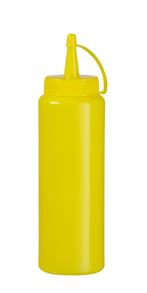 Doseer knijpfles, HENDI, 0,7L, Geel, ⌀70x(H)245mm