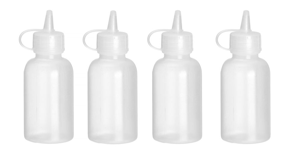 Mini saus dispenser - set van 4 stuks., HENDI, 0,05L, Transparant, ⌀35x(H)100mm