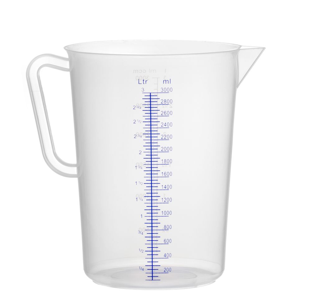 Maatbeker polypropyleen, HENDI, Kitchen Line, 3L, ⌀160x(H)240mm