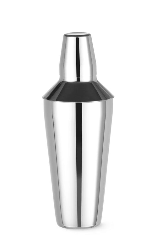 Cobbler shaker 3-delig, BarUp, 0,75L, Zilver, ⌀90x(H)255mm