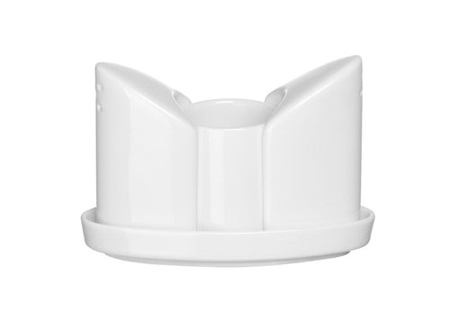 Zout- en peperstel met tandenstokershouder, HENDI, 125x54x(H)90mm