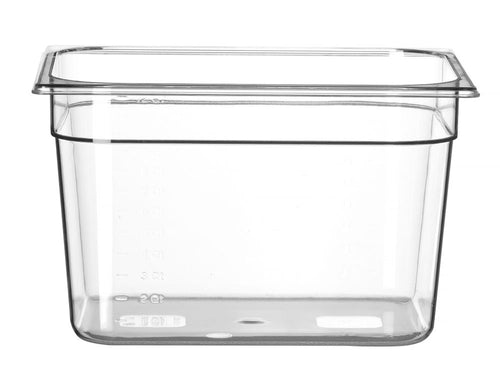 Container GN 1/2 polycarbonaat, HENDI, Profi Line, GN 1/2, 12,5L, Transparant, 325x265x(H)200mm