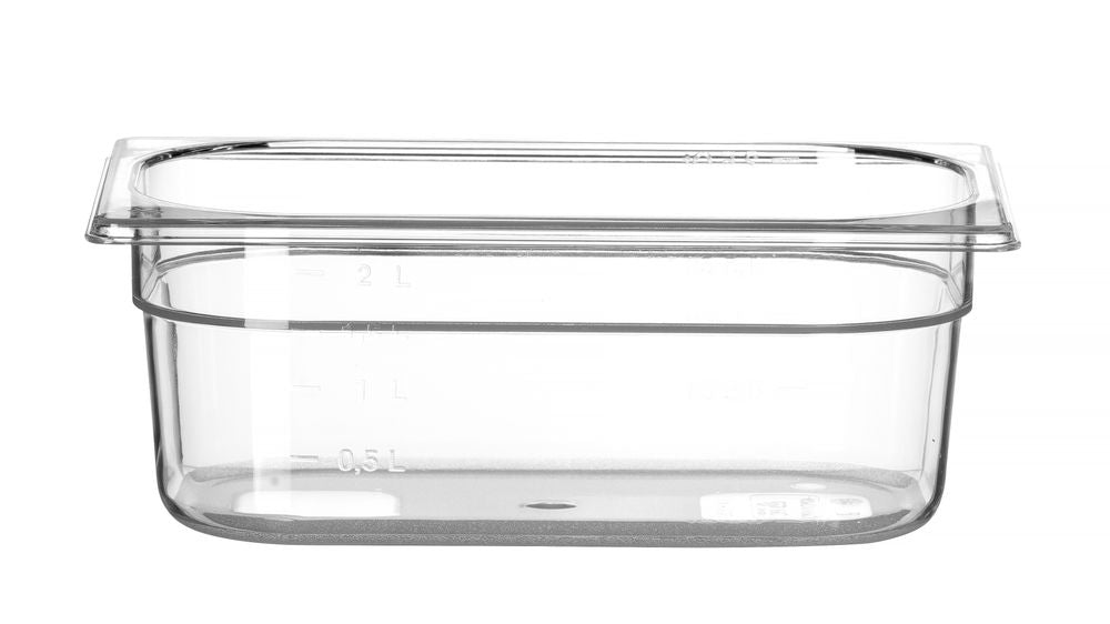 Container GN 1/4 polycarbonaat, HENDI, Profi Line, GN 1/4, 2,8L, Transparant, 265x162x(H)100mm
