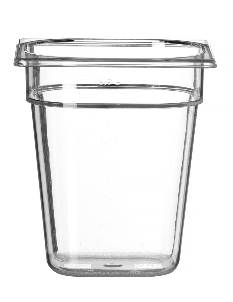 Container GN 1/6 polycarbonaat, HENDI, Profi Line, GN 1/6, 3,4L, Transparant, 176x162x(H)200mm