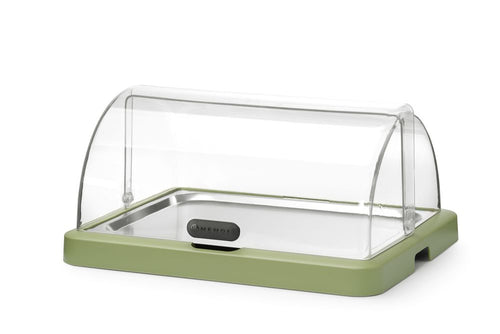 Koeldisplay met rolltop “Duo” UNIQ, HENDI, designed by Robert Bronwasser, Enkel, Groen, 460x355x(H)220mm, Rechthoekig