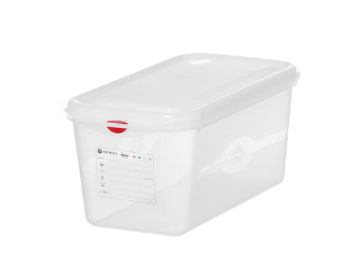 GN 1/3 container, polypropyleen, HENDI, GN 1/3, 6L, Transparant, 325x176x(H)150mm, Rechthoekig