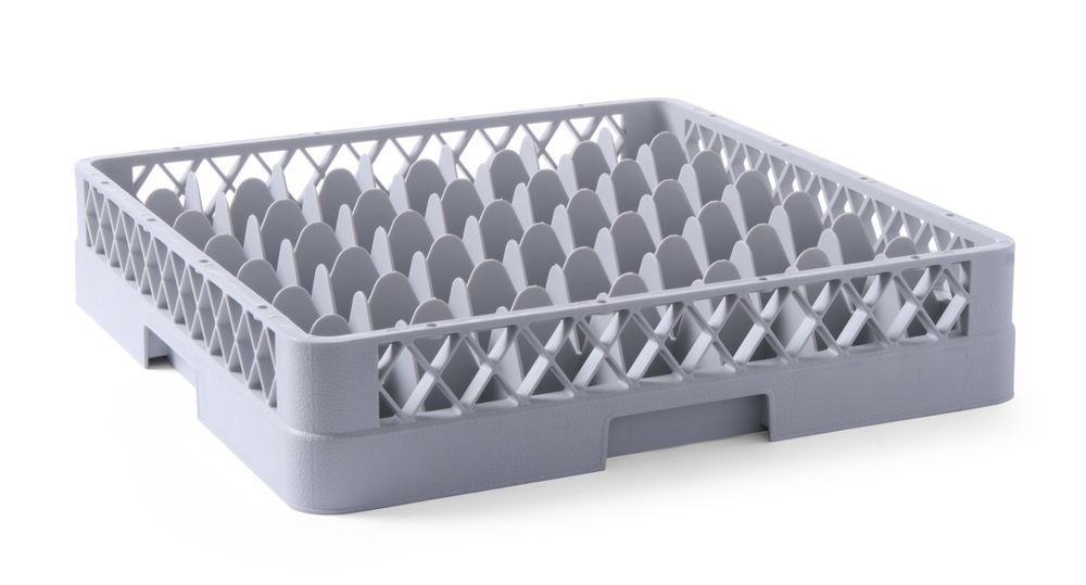 Vaatwaskorf voor glaswerk, HENDI, 49 vakken, 500x500x(H)104mm
