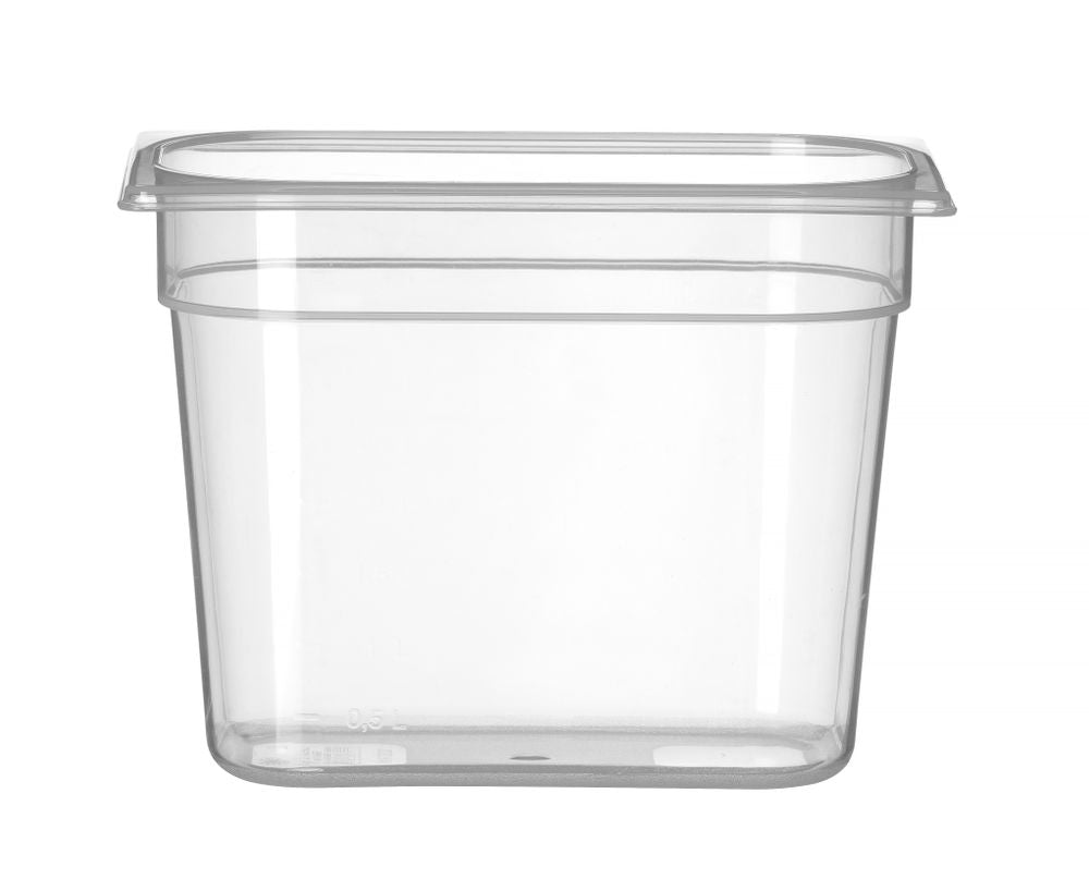 Container GN 1/4 polypropyleen, HENDI, Profi Line, GN 1/4, 4,5L, Transparant, 265x162x(H)200mm