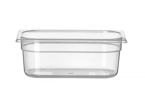 Container GN 1/4 polypropyleen, HENDI, Profi Line, GN 1/4, 2L, Transparant, 265x162x(H)100mm