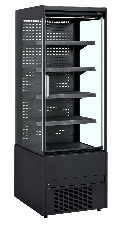 Wandkoeler zwart met glasdeuren MCB65H