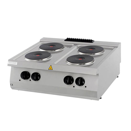 Heavy Duty Kookplaat - 4 Pitten - Dubbel - 70 cm Diep - Elektrisch