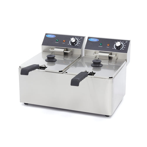 Frituurpan - 2x 8 L - 2 Manden - tot 2,8 Kg Frites