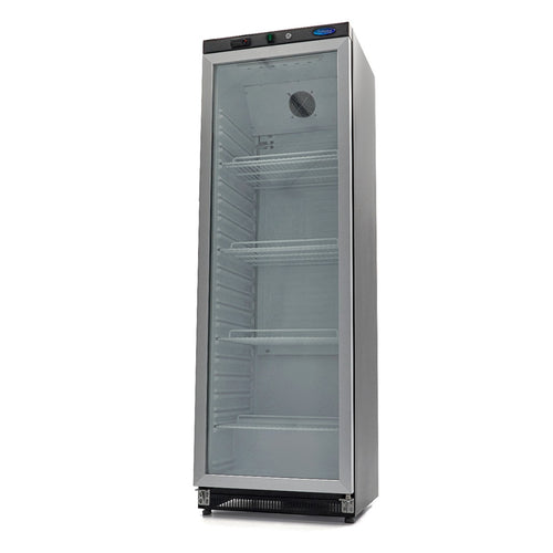 Koelkast - 400 L - Zwart - met Glazen Deur