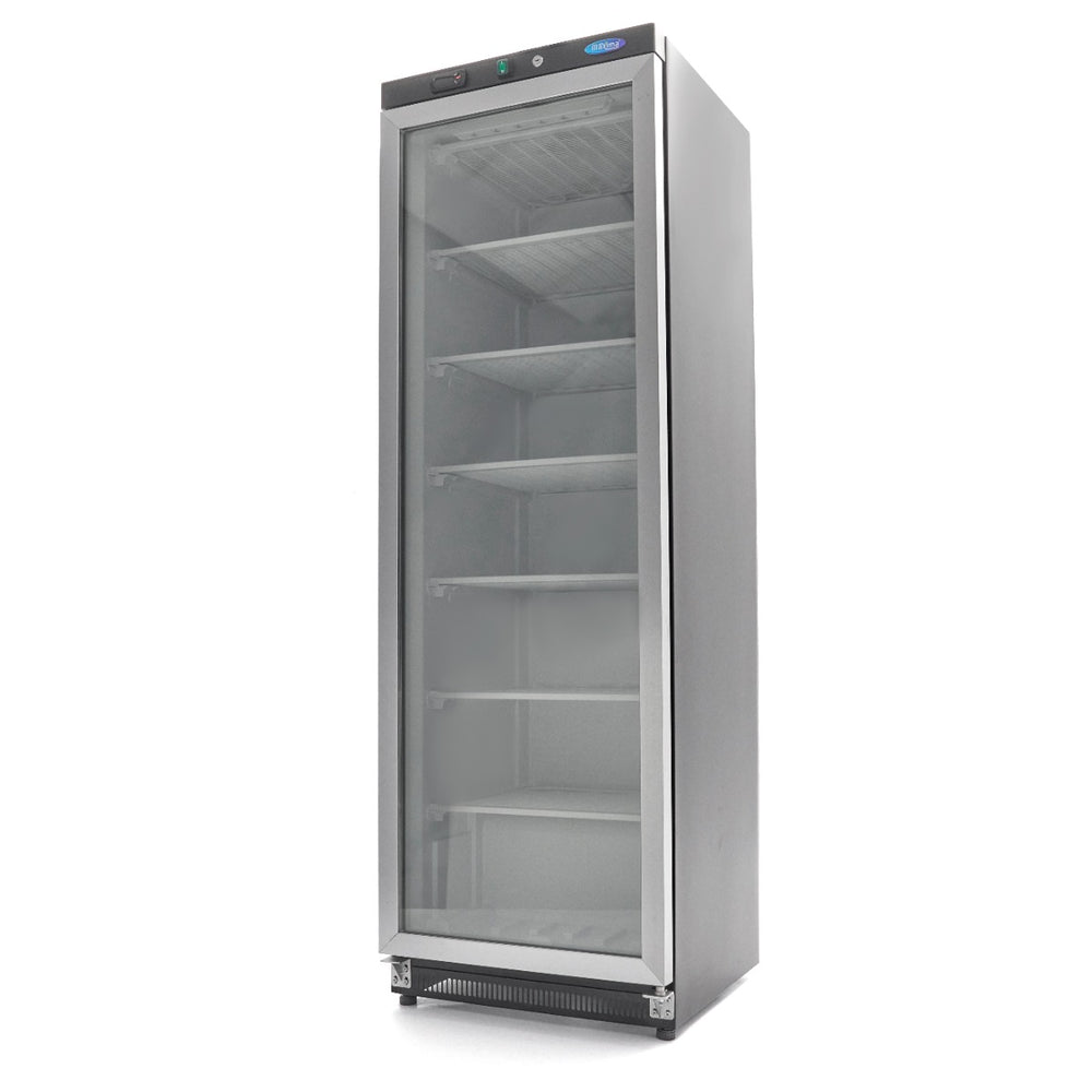 Vrieskast - 400 L - Zwart - met Glazen Deur