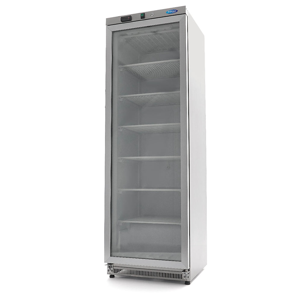 Vrieskast - 400 L - Rvs - met Glazen Deur