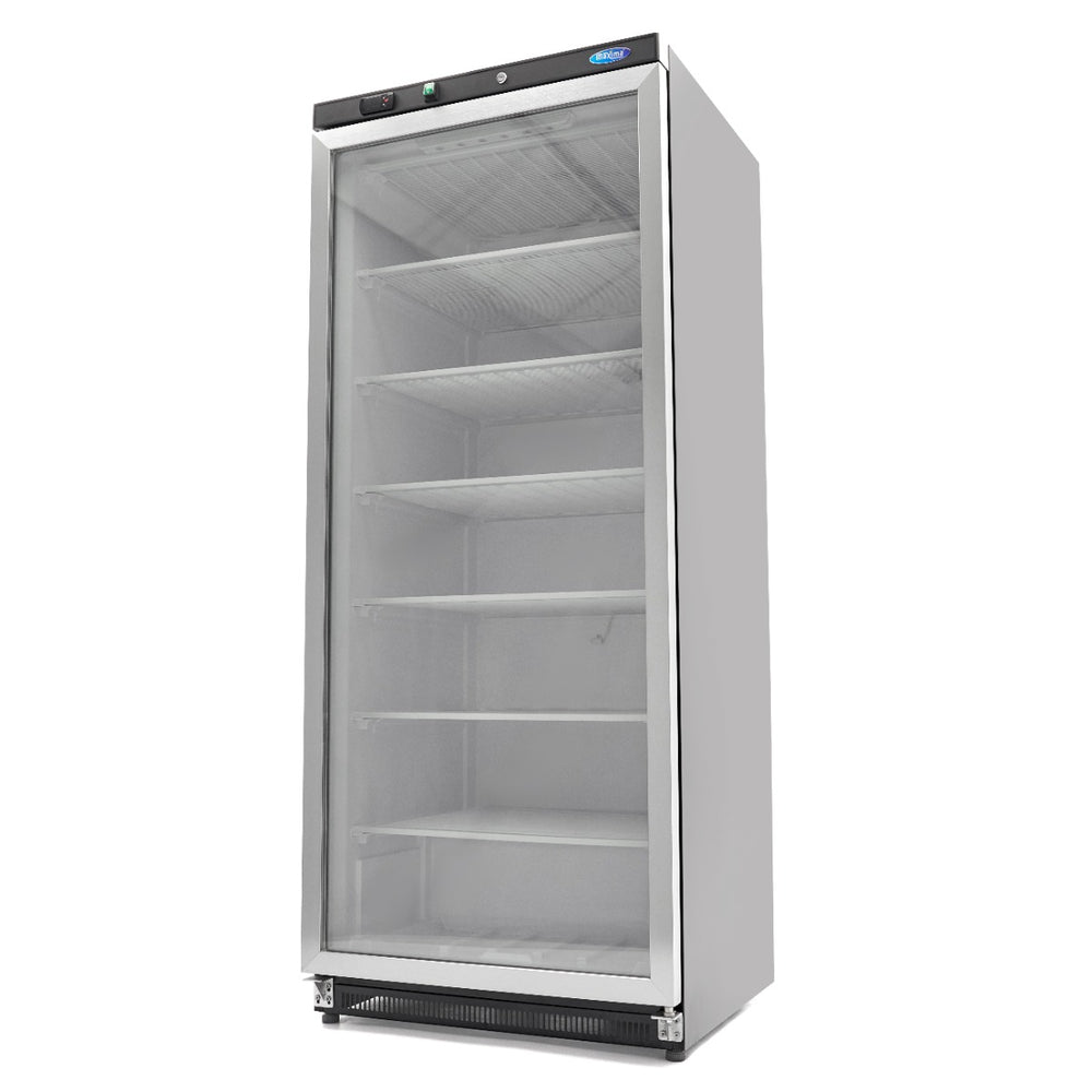 Vrieskast - 600 L - Zwart - met Glazen Deur