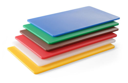 Snijplanken HACCP GN 1/1 - set van 6 kleuren, HENDI, 6 st., 530x325mm