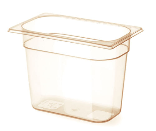 Container GN 1/4 hoge temperatuur bestendigheid, HENDI, GN 1/4, 3,8L, Transparant, 265x162x(H)150mm