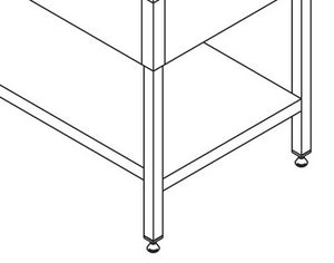 Spoeltafel - 210 x 70 cm - 2 Wasbakken - incl. Spatrand en Onderschap