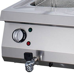 Heavy Duty Friteuse - 2 x 12 L - Dubbel - 70 cm Diep - met Tapkraan - Elektrisch