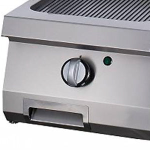 Heavy Duty Grillplaat - Gegroefd Chroom - Enkel - 70 cm Diep - Gas