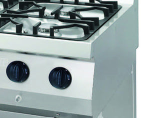 Heavy Duty Fornuis - 4 Pitten - Dubbel - 70 cm Diep - 31 kW - Gas met Oven