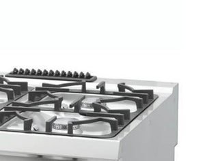 Heavy Duty Kookplaat - 4 Pitten - Dubbel - 70 cm Diep - 24 kW - Gas