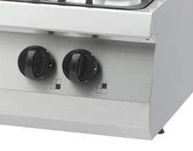 Heavy Duty Kookplaat - 4 Pitten - Dubbel - 70 cm Diep - 24 kW - Gas